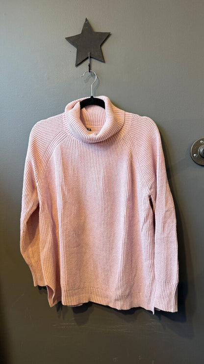 Cotton Waffle Turtleneck Sweater