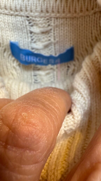 Cotton Cashmere Cable Turtleneck Poncho