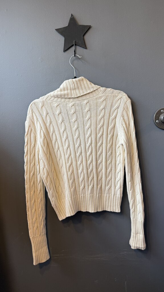 Cotton Cashmere Cable Bolero Cardigan Sweater