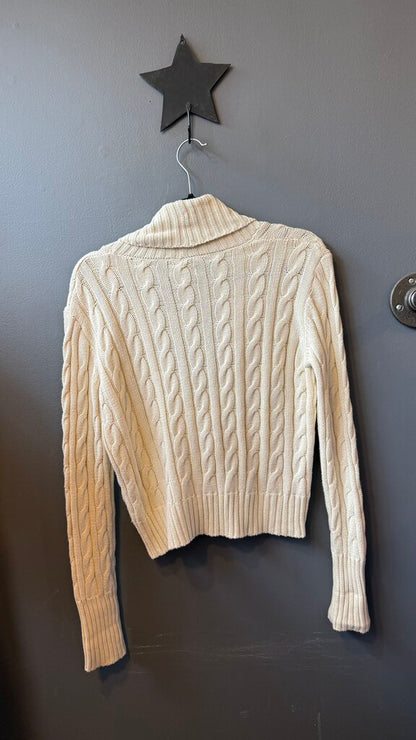 Cotton Cashmere Cable Bolero Cardigan Sweater