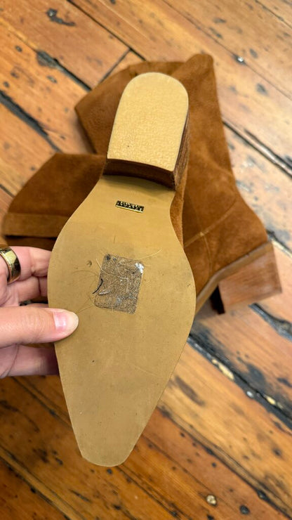 Suede Perforated Boots