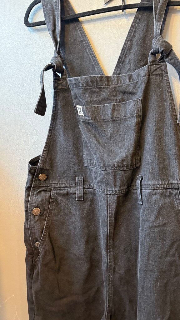 Black Denim Overalls