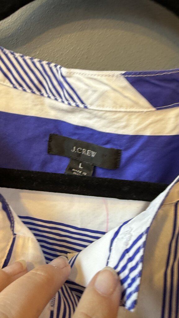 Mixed Stripe Popover Blouse