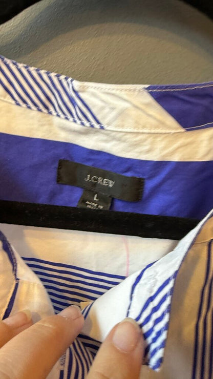 Mixed Stripe Popover Blouse