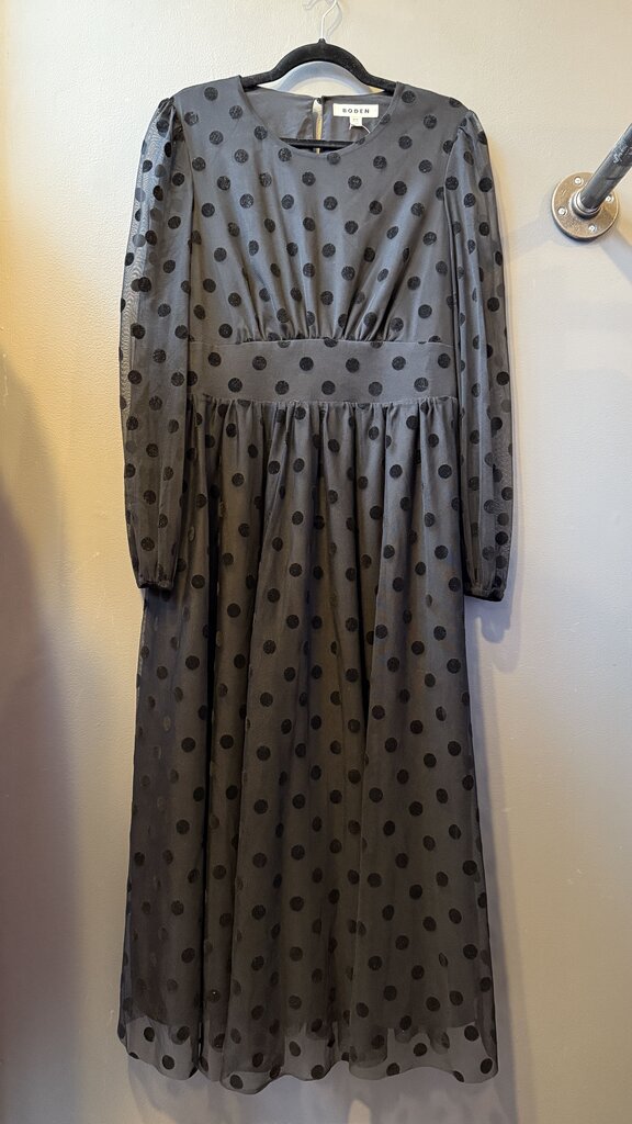 Velvet Dot Tulle Midi Dress