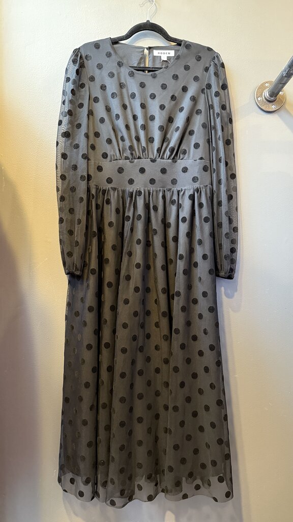 Velvet Dot Tulle Midi Dress