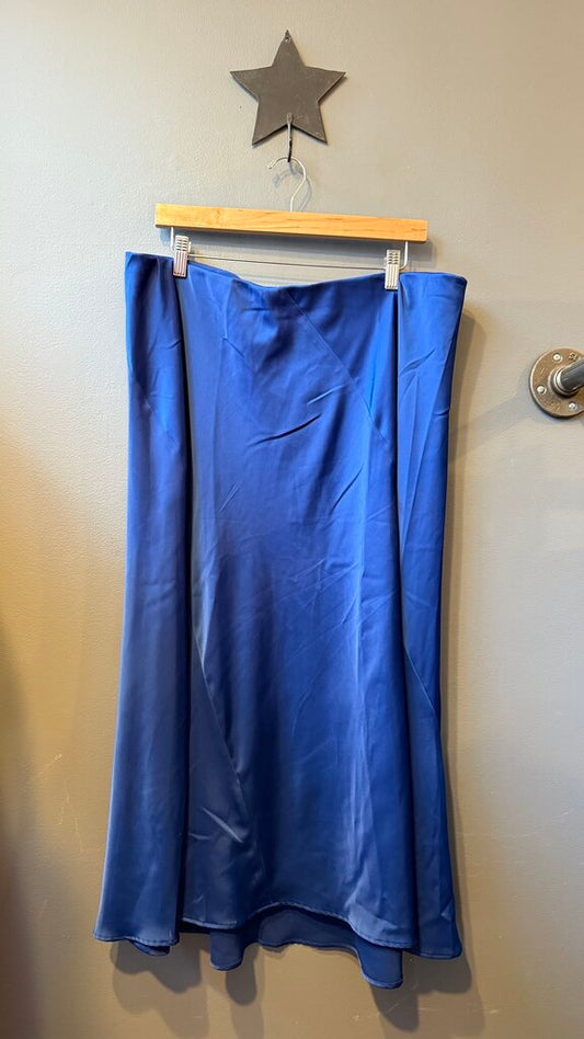 Satin Slip Midi Skirt