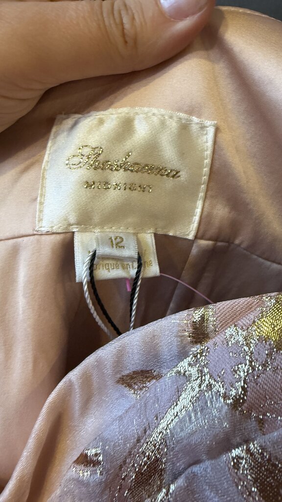 Metallic Floral Midi Gown