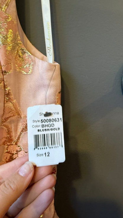 Metallic Floral Midi Gown