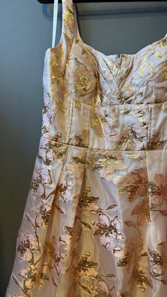 Metallic Floral Midi Gown