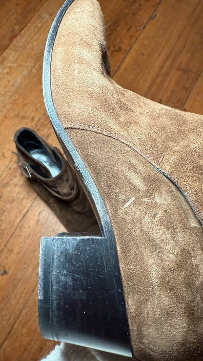 Suede Belted Booties