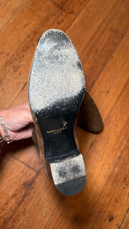 Suede Belted Booties