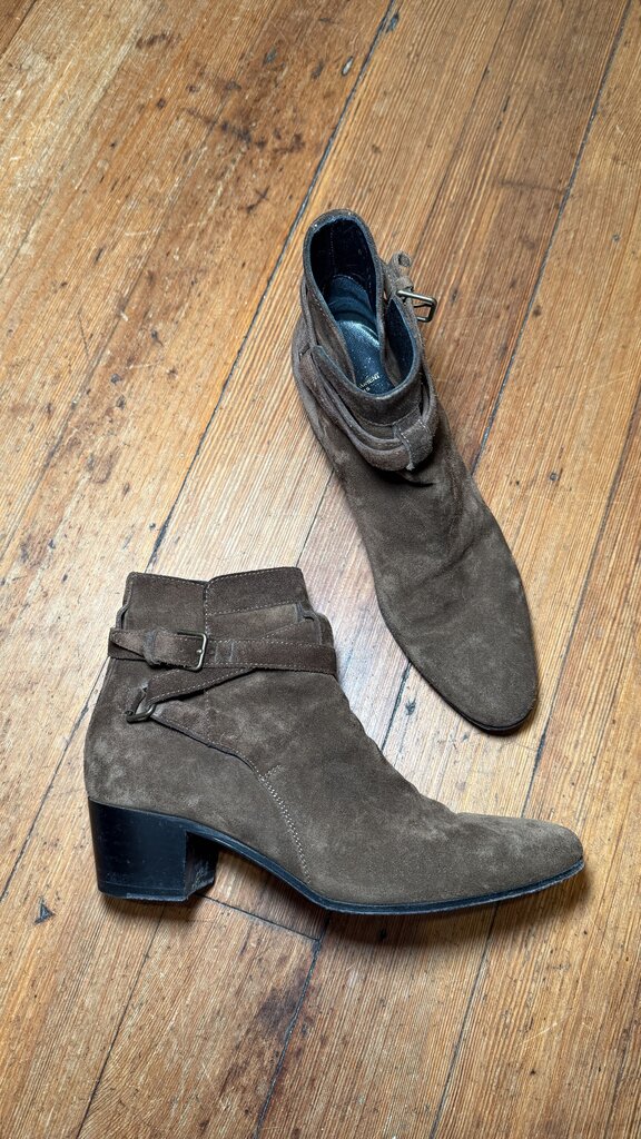 Suede Belted Booties