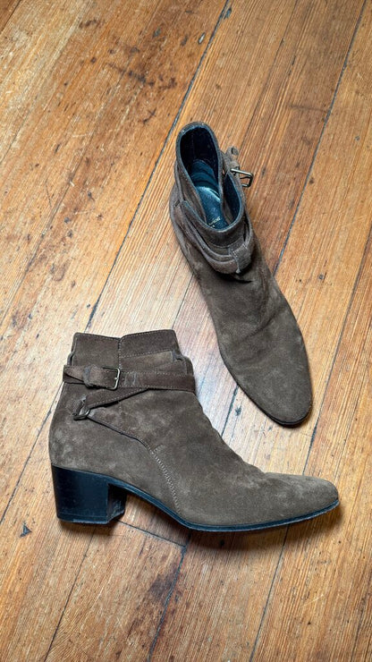 Suede Belted Booties