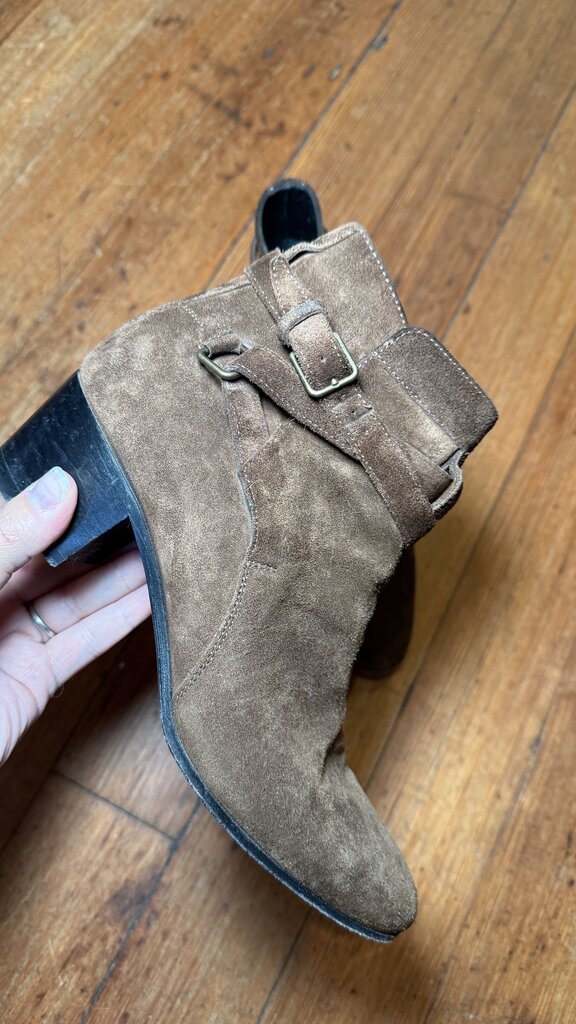 Suede Belted Booties