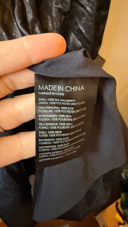 Silk High Neck Longsleeve Dress