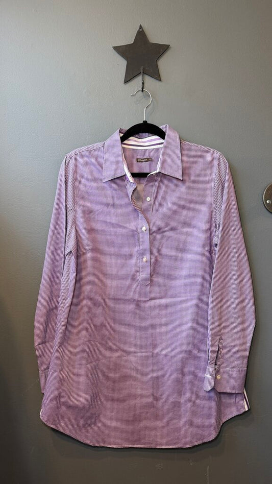 Check Popover Tunic Blouse