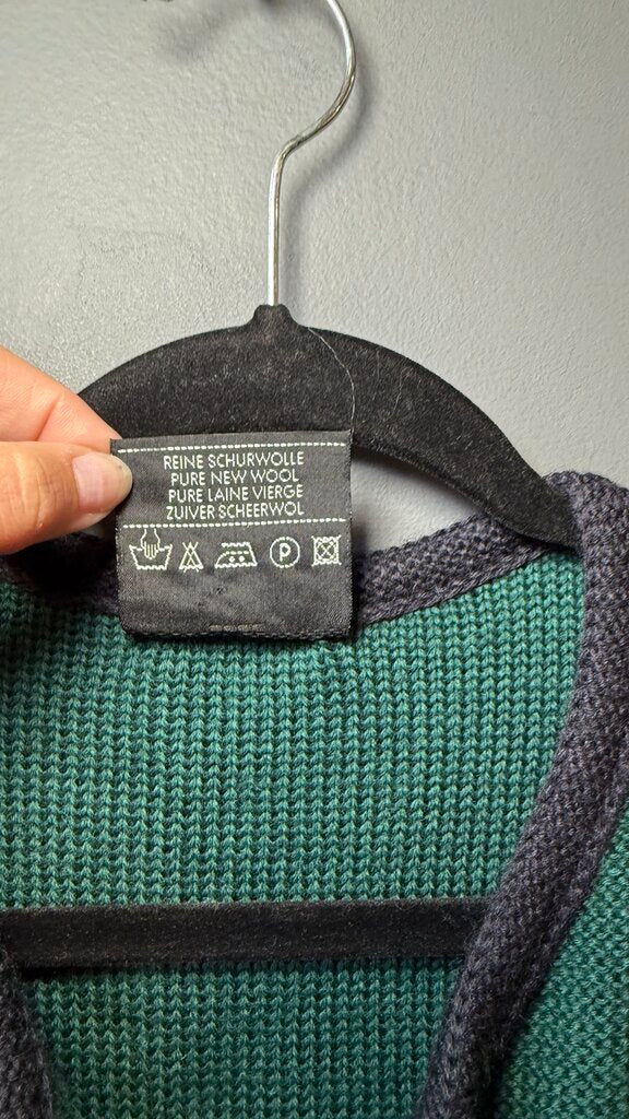 Embroidered Wool Cardigan Sweater