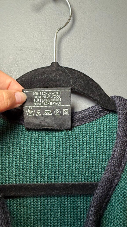 Embroidered Wool Cardigan Sweater