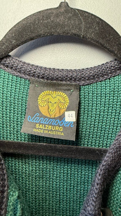 Embroidered Wool Cardigan Sweater