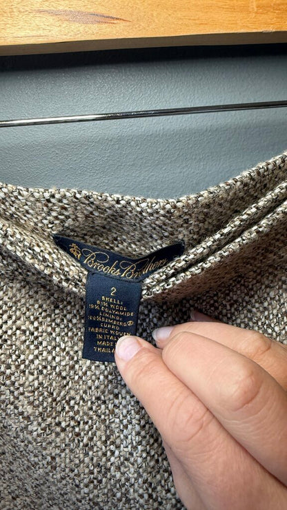 Wool Tweed Wrap Aline Skirt