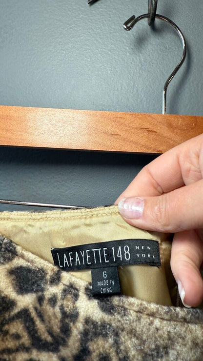 Leopard Brushed Pencil Skirt