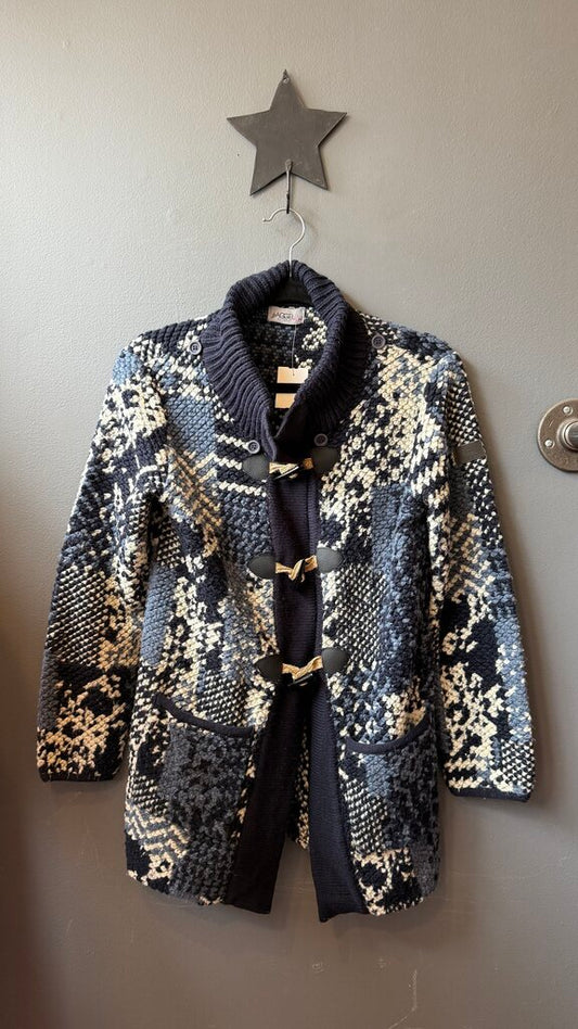 Chunky Knit Duffle Cardigan Sweater