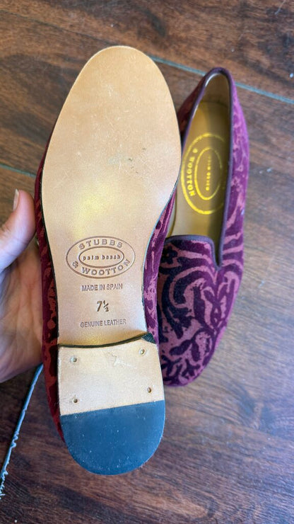 Velvet Smoking Slipper Flats