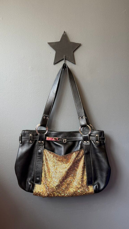 Leather East West Tote Bag