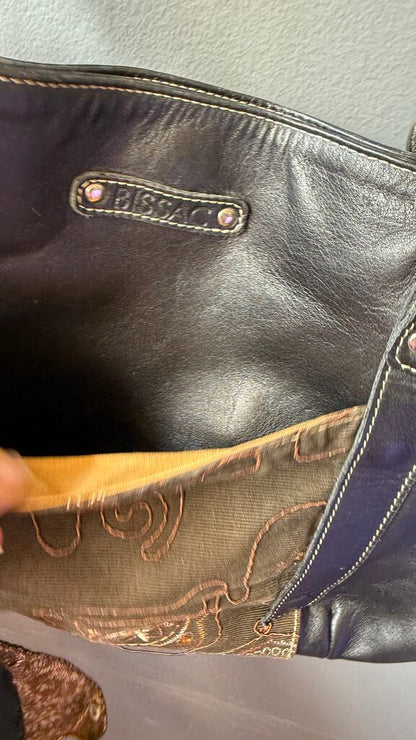 Leather East West Tote Bag