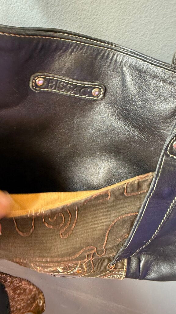 Leather East West Tote Bag