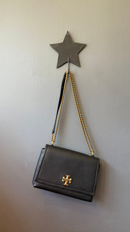 Leather Flap Chain Crossbody Bag