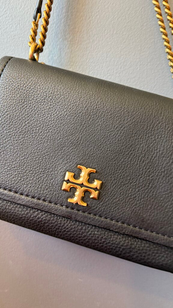 Leather Flap Chain Crossbody Bag