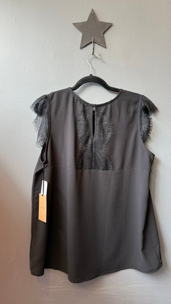 Lace Cap Sleeve Blouse