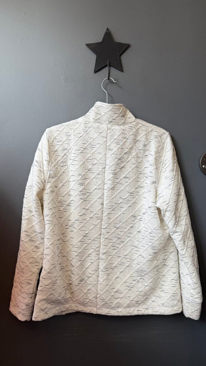 Textured Fleece Zip Up Jacket