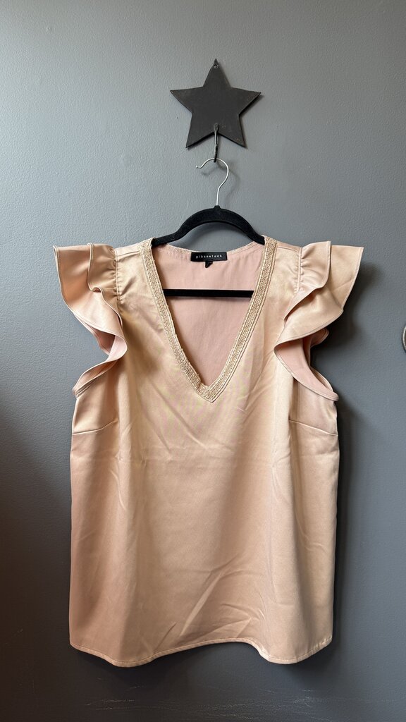 Vneck Satin Blouse