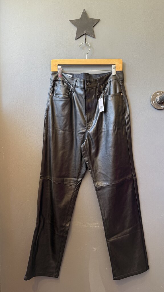 Cheeky Straight Sky High Faux Leather Pants