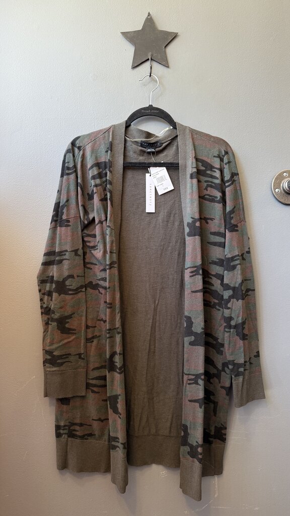 Camo Long Cardigan Sweater