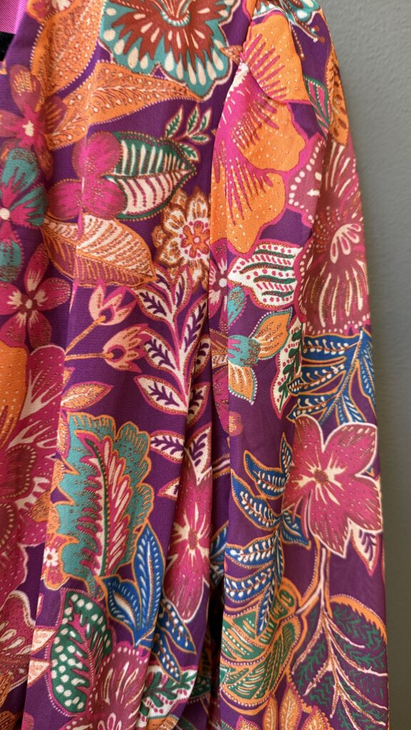 Floral Surplice Mini Dress