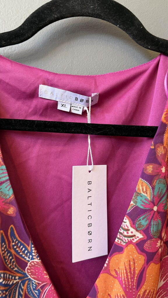 Floral Surplice Mini Dress