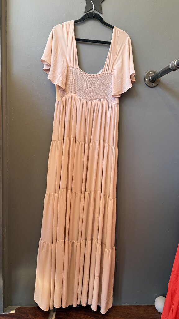 Chiffon Tiered Maxi Gown Dress