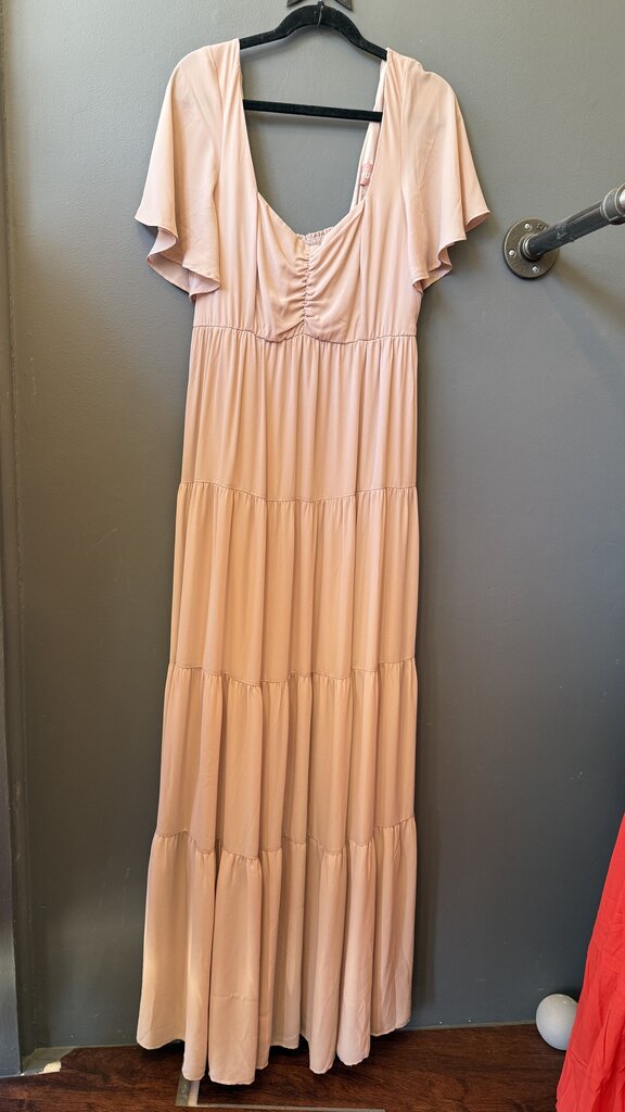 Chiffon Tiered Maxi Gown Dress