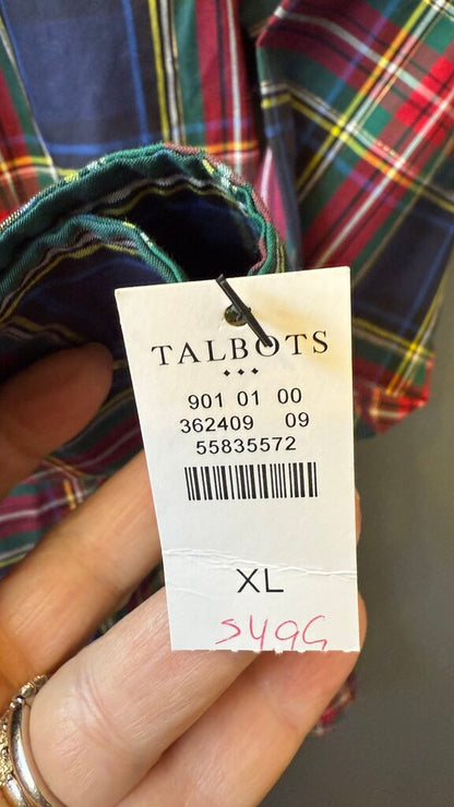 Plaid Metallic Button Up Shirt