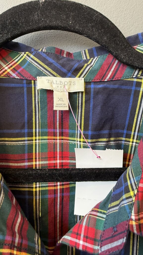 Plaid Metallic Button Up Shirt