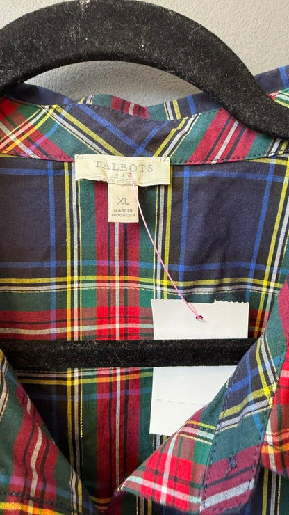 Plaid Metallic Button Up Shirt