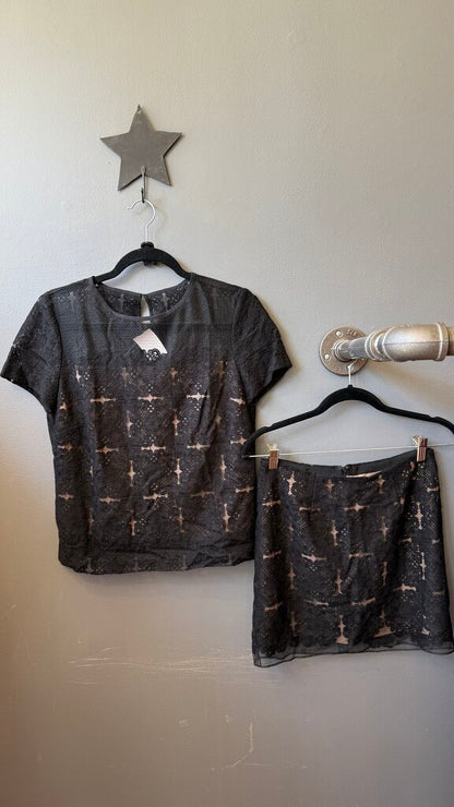 Lace Mini Skirt + Top