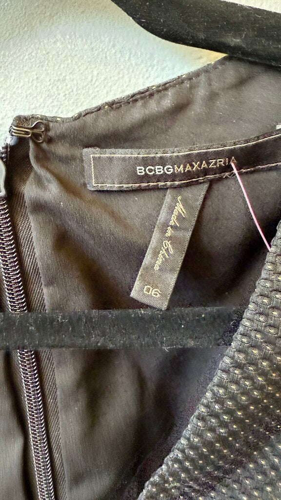 Metallic Puff Sleeve Sheath Dress