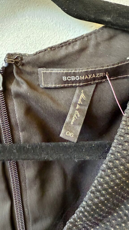 Metallic Puff Sleeve Sheath Dress