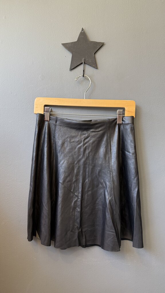 Kick Flip Faux Leather Skirt