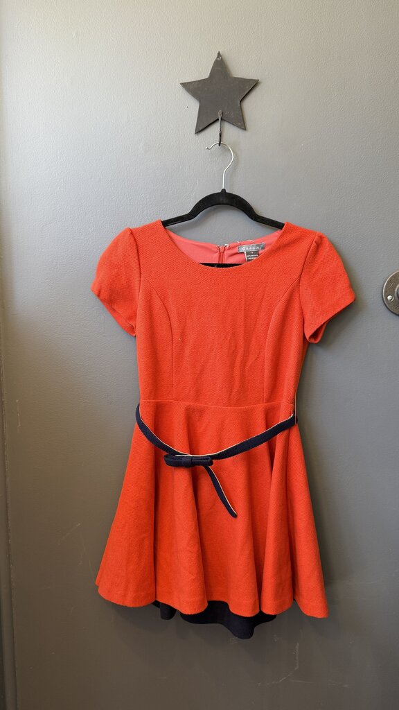 Woven Bow Belt Skater Dress